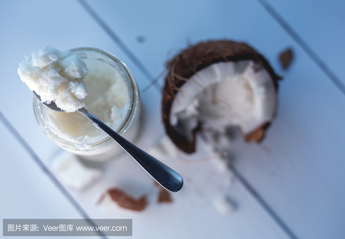 集天然椰子產品水療治療,化妝品或食品成分